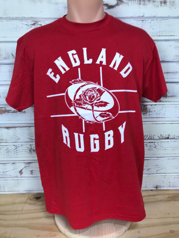 *ENGLAND - RED RUGBY T-SHIRT